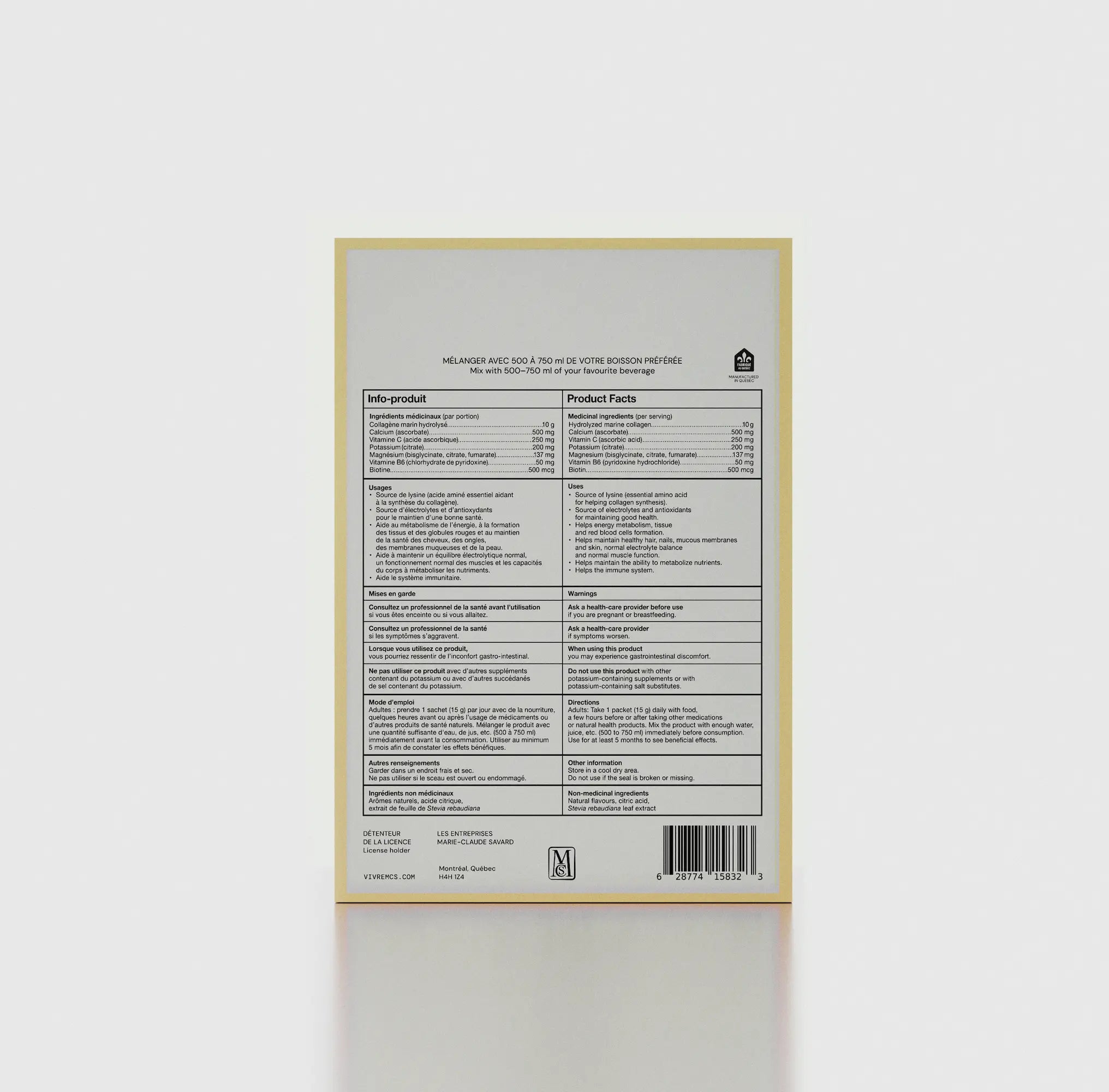 Collagène marin et électrolytes ÉNERGIE - Boîte de 30 sachets