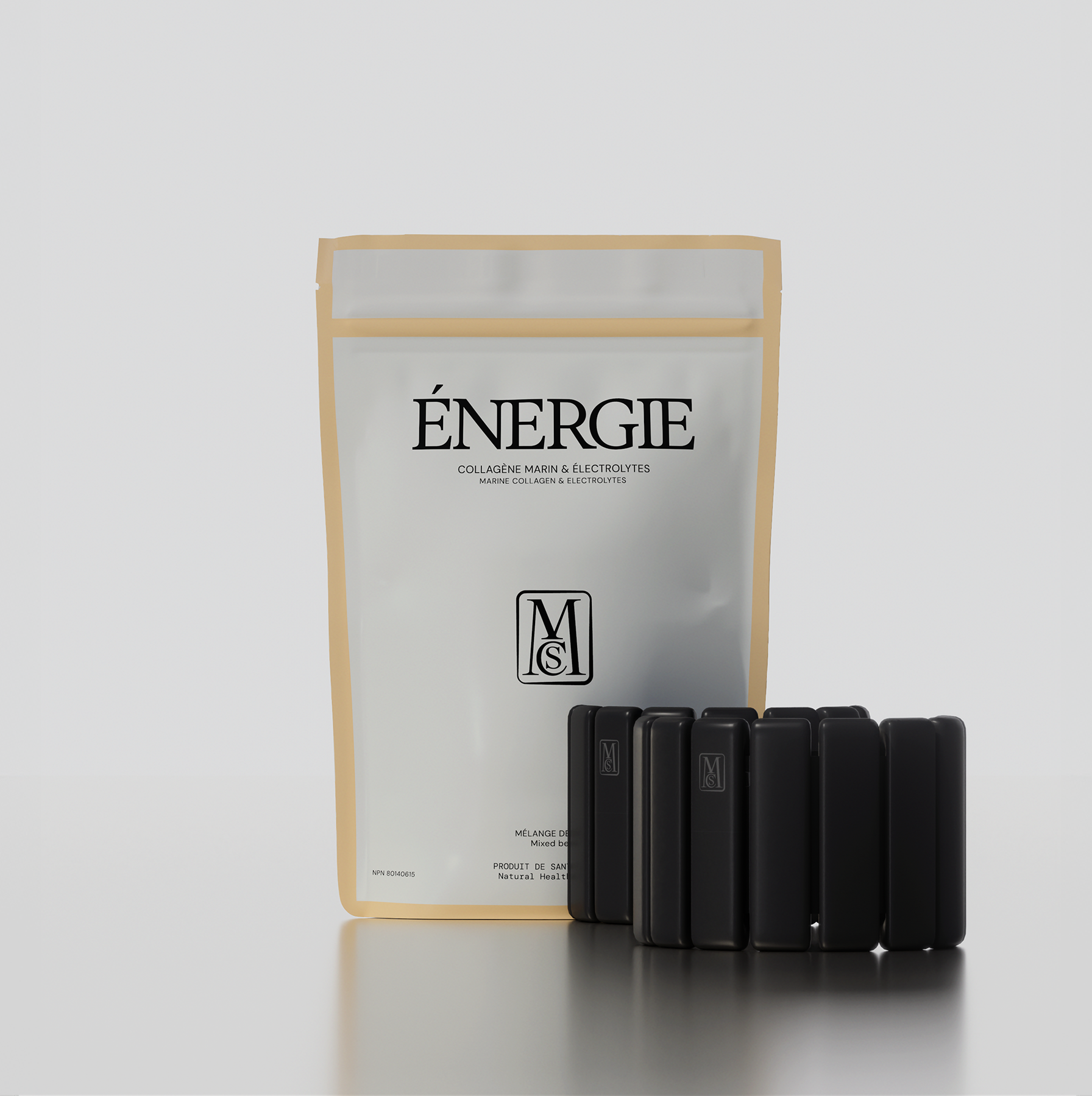 Coffret 2 : collagène marin et électrolytes ÉNERGIE + poids pour poignets