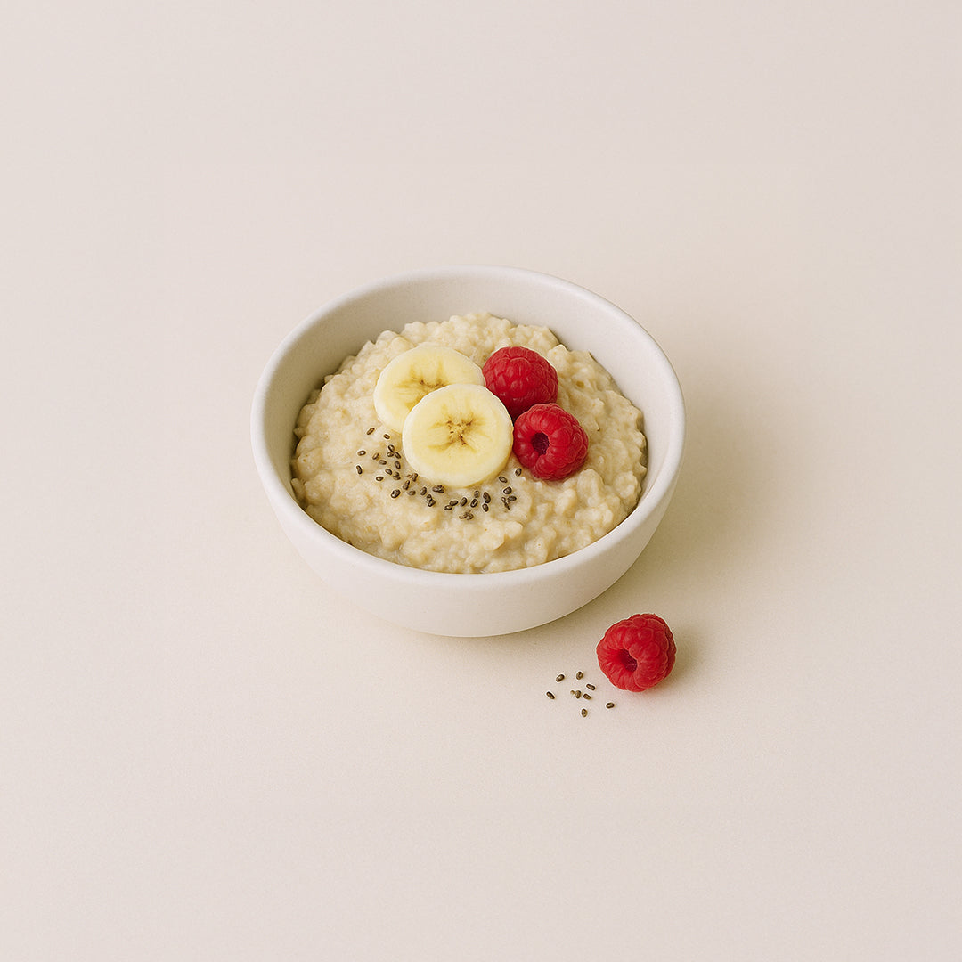 Overnight oats coco avec collagène marin. Recette de Marie-Claude Savard.