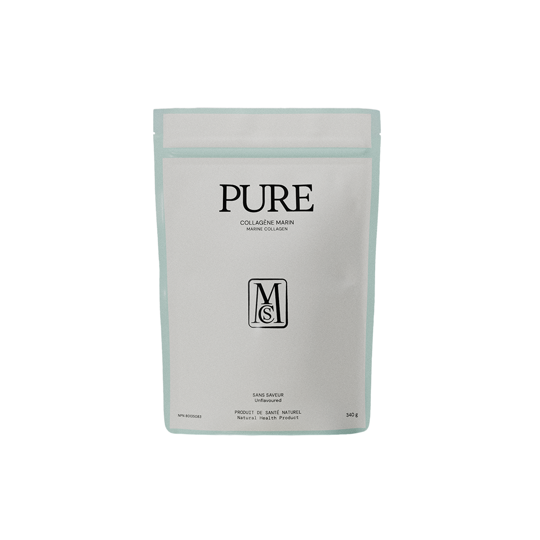 Sac de collagène marin en poudre, complément alimentaire naturel.