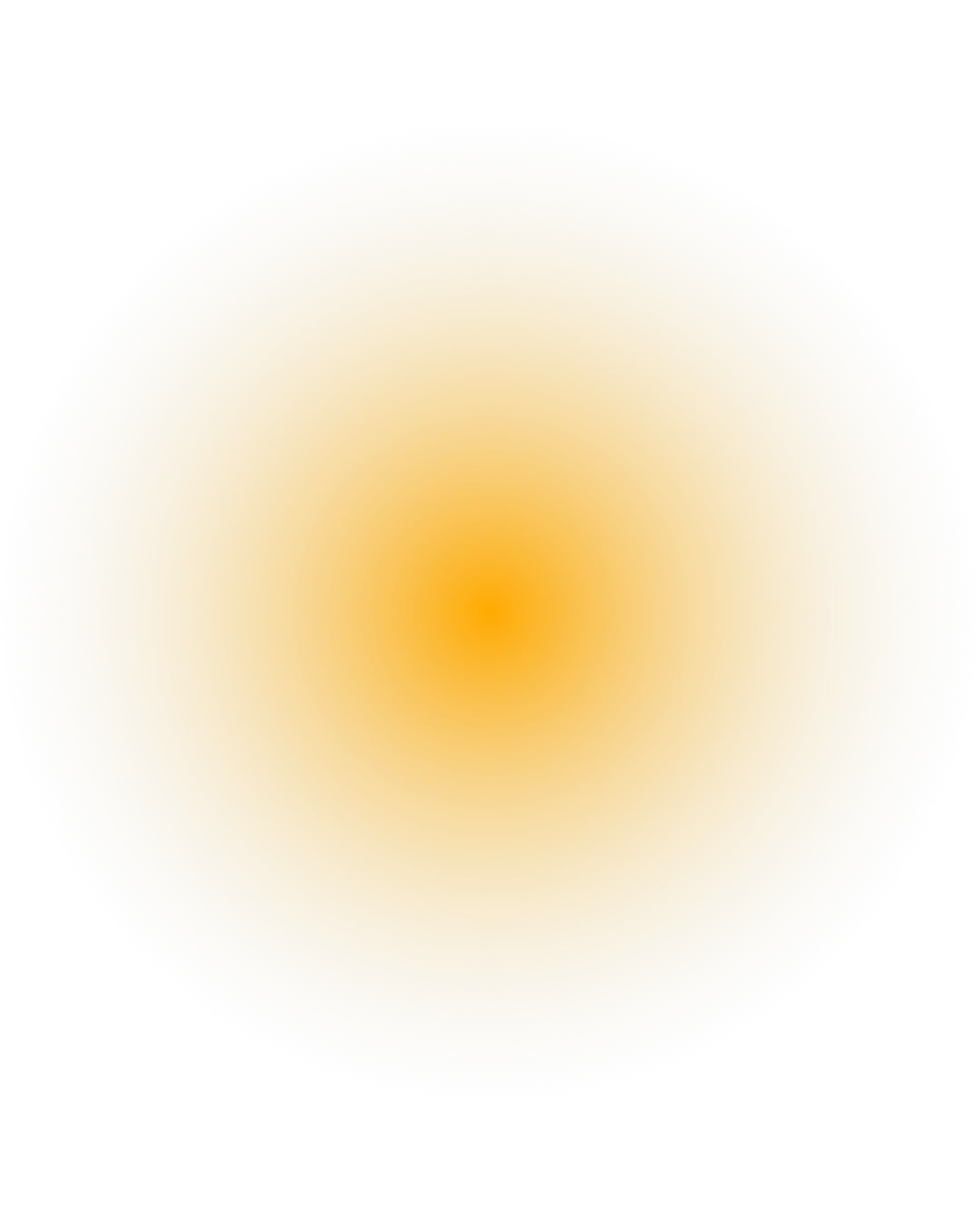 dégradé circulaire orange lumineux sur fond blanc, évoquant chaleur et énergie