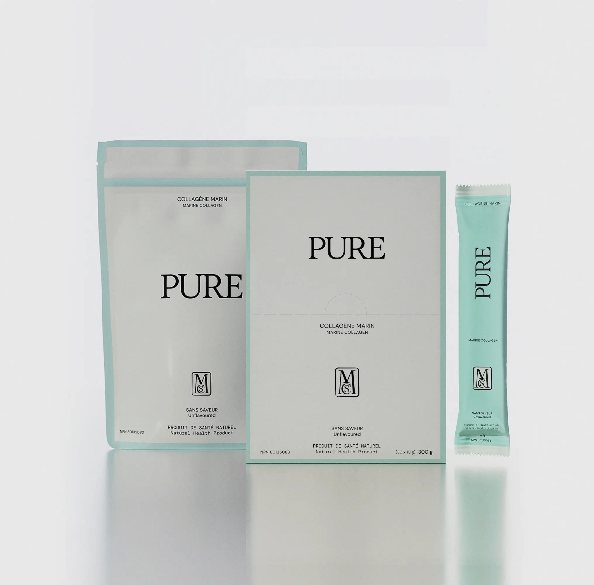 Duo collagène marin PURE - sac de 340 g + boîte de 30 sachets